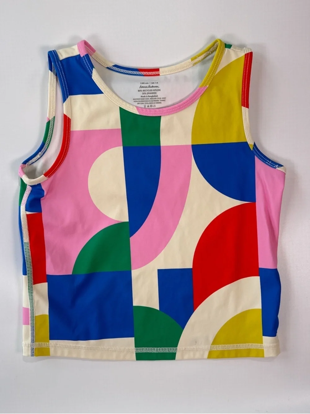 Hanna Andersson Girls Swim Tank Geometric Print Multicolor Size 12